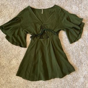 Free People Olive Green Dress